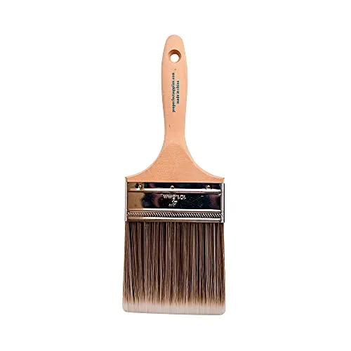 12PK 4 inch Flat BrushPremium Wall / Trim House Paint Brush Set Great for Professional Painter and Home Owners Painting Brushes for Cabinet Decks Fences Interior Exterior & Commercial Paintbrush.