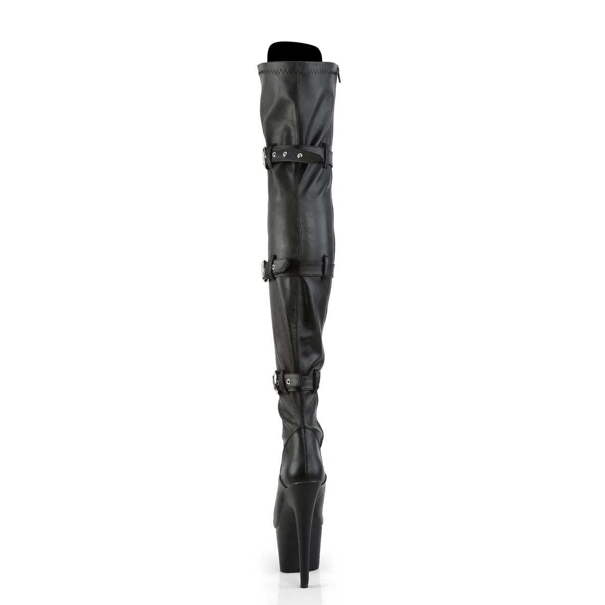 ADORE-3028 Pleaser Black Faux Leather Sexy Platform Shoes (Pole Dancing Heels)