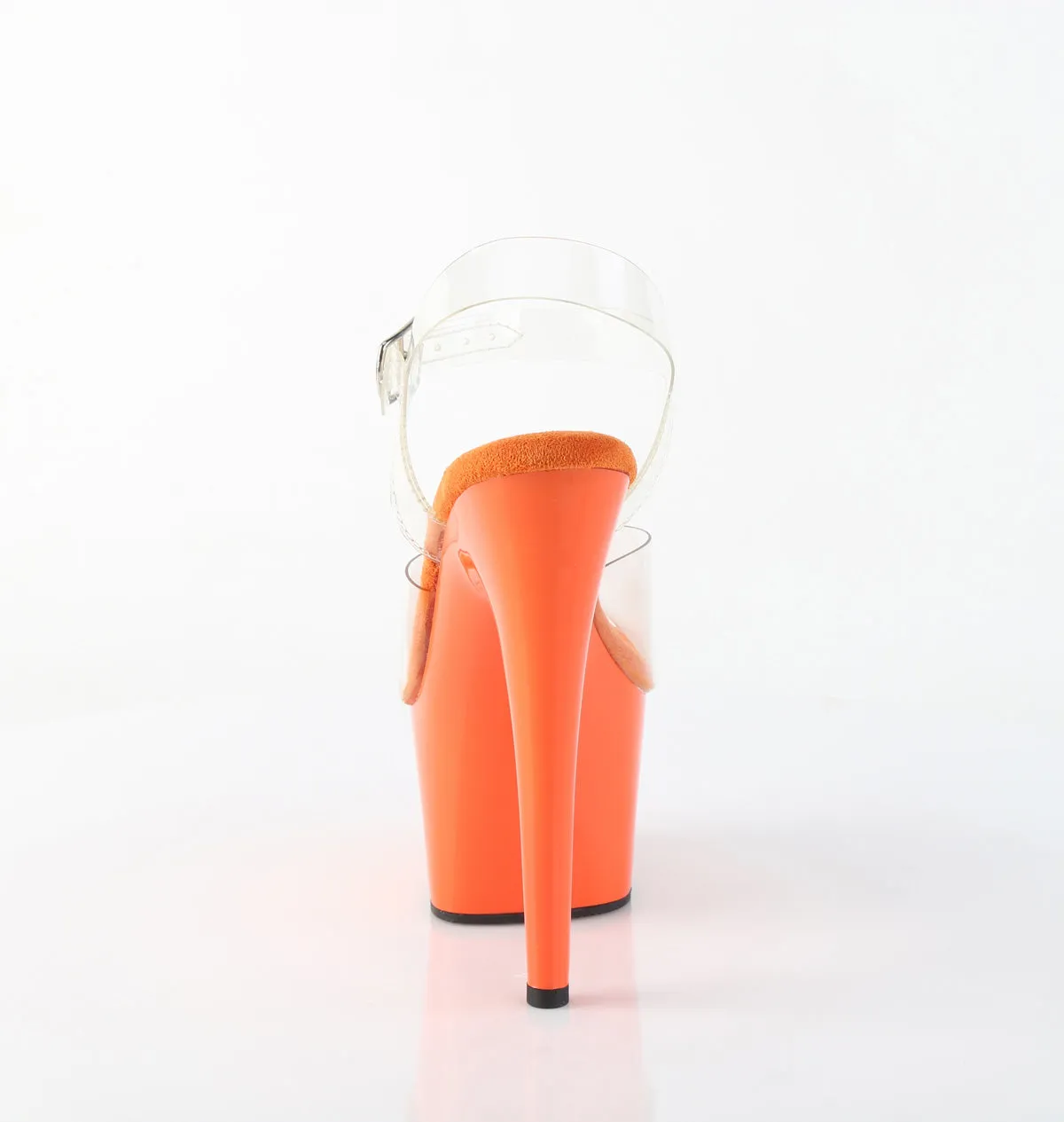 ADORE-708 Orange & Clear Platform Heels
