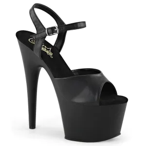 ADORE-709 Pleaser Black Faux Leather Sexy Platform Shoes (Pole Dancing Heels)