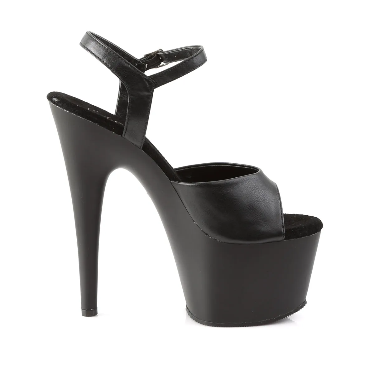 ADORE-709 Pleaser Black Faux Leather Sexy Platform Shoes (Pole Dancing Heels)
