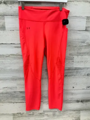Athletic Leggings By Under Armour In Orange, Size: L