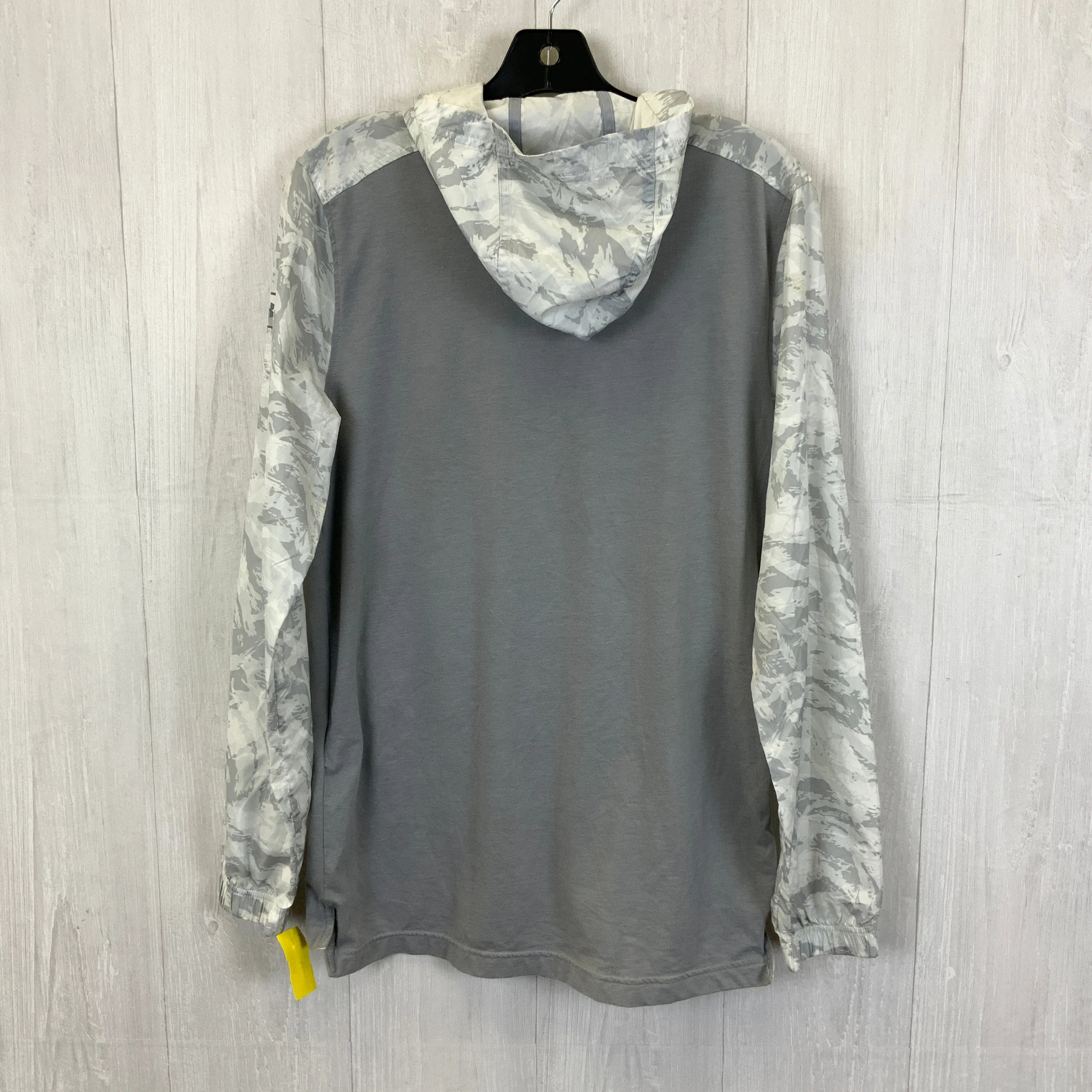 Athletic Top Long Sleeve Hoodie By Under Armour In Grey, Size: S