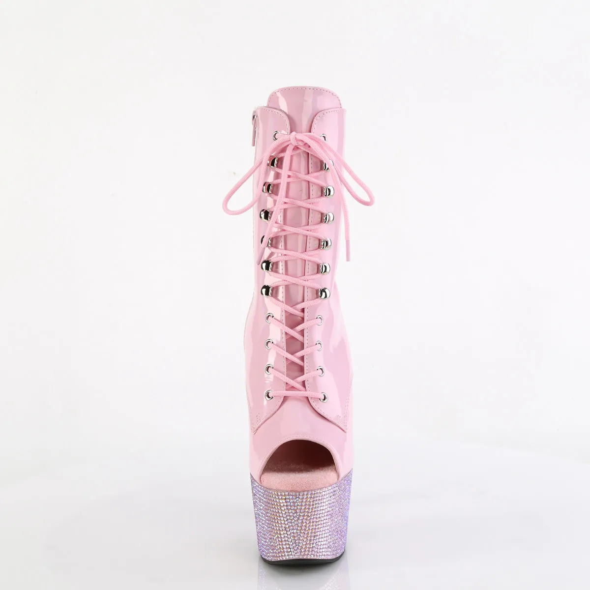 BEJEWELED-1021-7 Pleaser Baby Pink Patent Sexy Platform Shoes (Pole Dancing Heels)