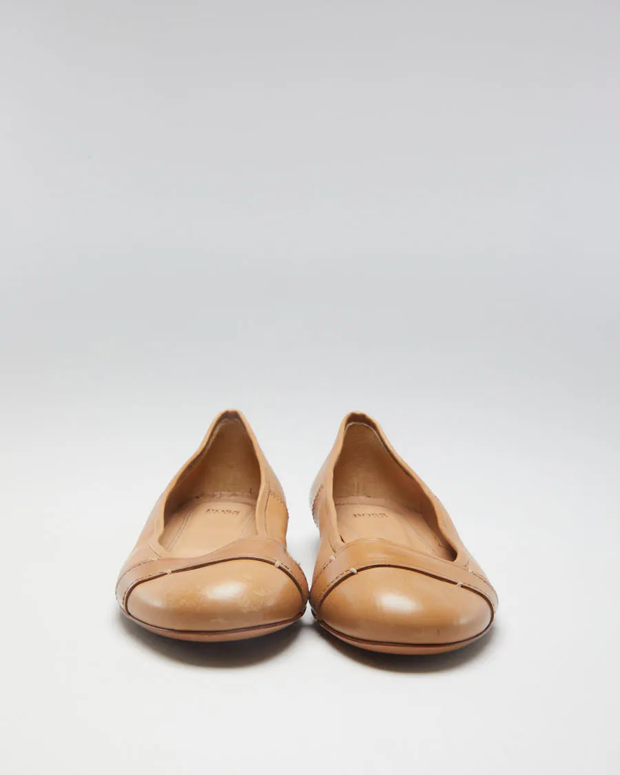 Boss By Hugo Boss Brown Leather Ballet Flats - EUR36