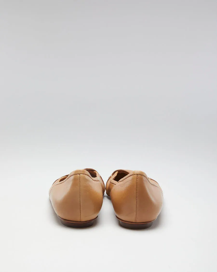 Boss By Hugo Boss Brown Leather Ballet Flats - EUR36