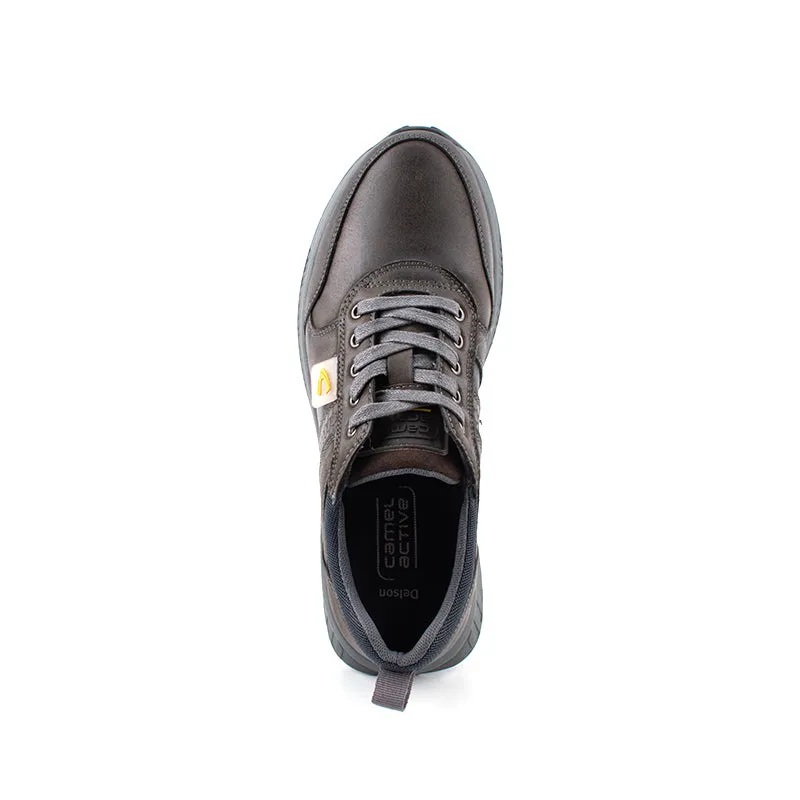 camel active Leather Lace Up Shoes Men Dark Grey DELSON 852366-RS1-13