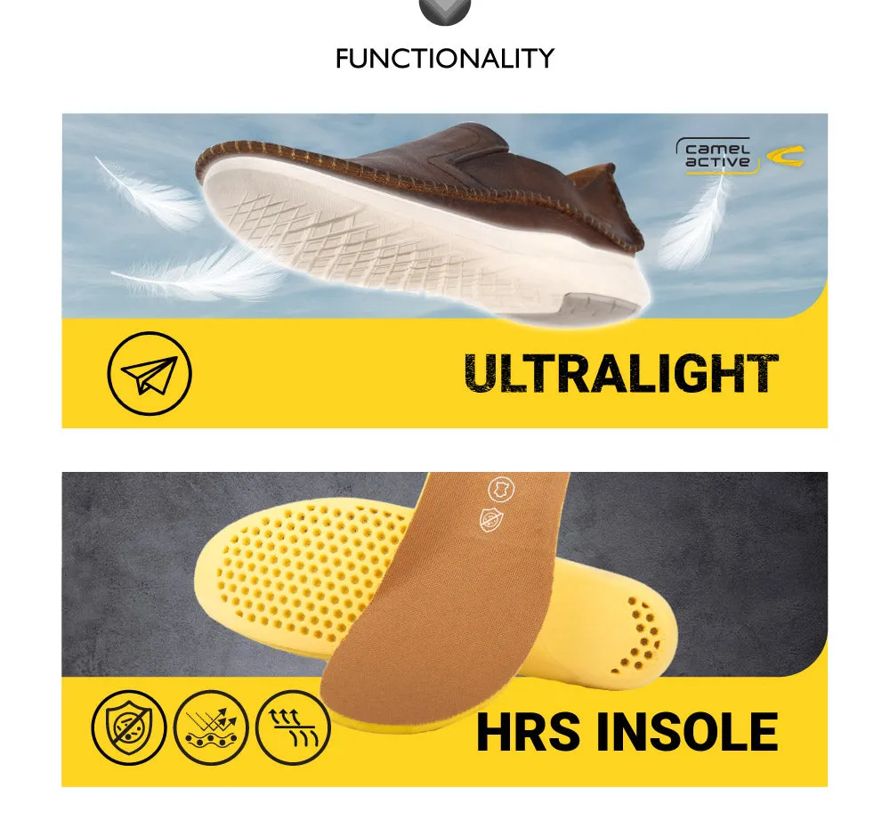 camel active  Leather Slip On Shoes Men Camel POLINUS-852501-RS1-83