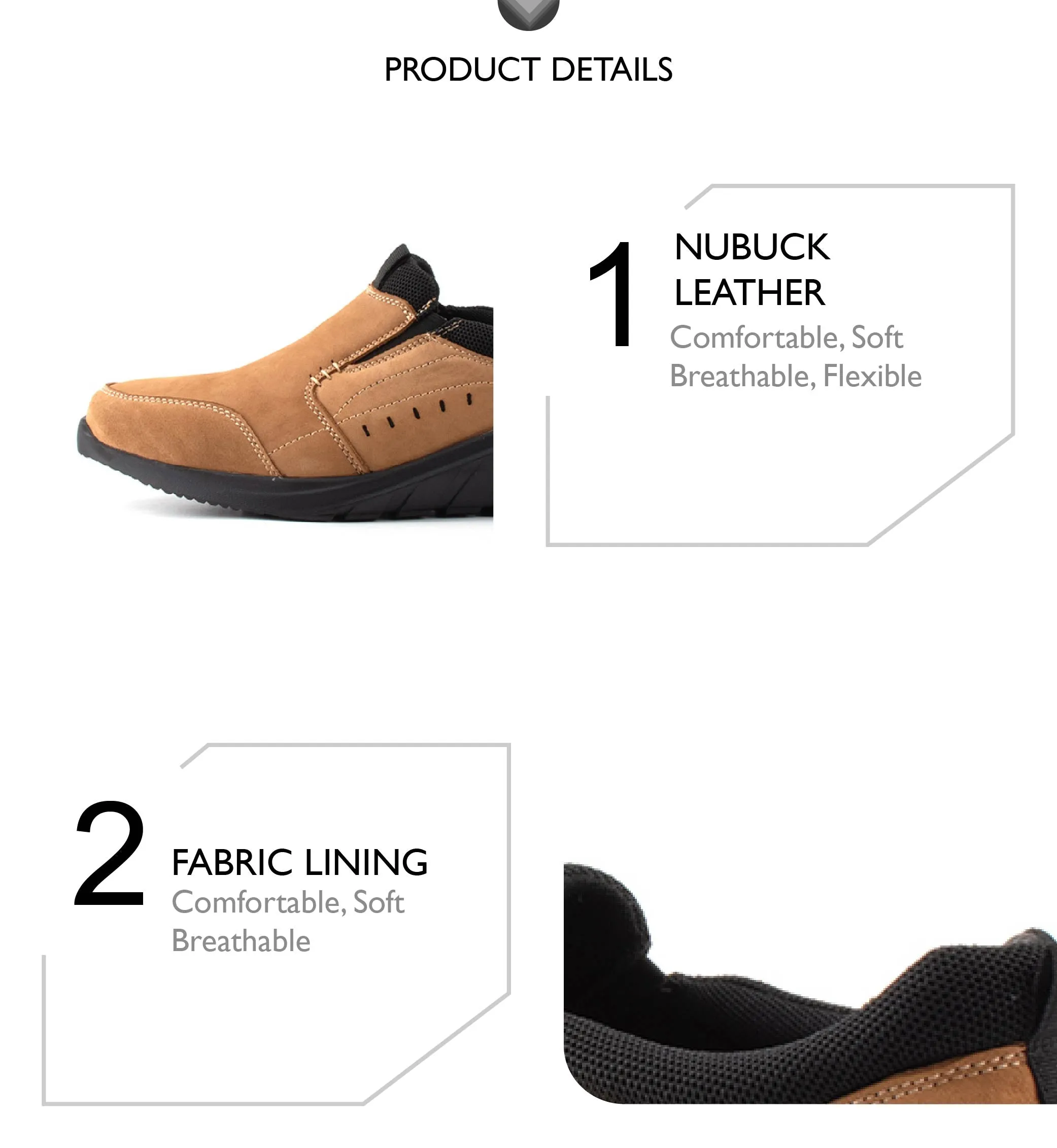 camel active Leather Slip On Shoes Men Tan OSWIN-852409-RS1-8