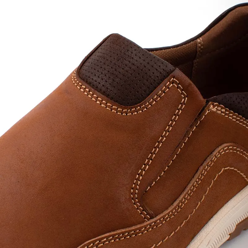 camel active Slip On Shoes With Stitch Detail Men Brown EDSON 852324-SO1-3