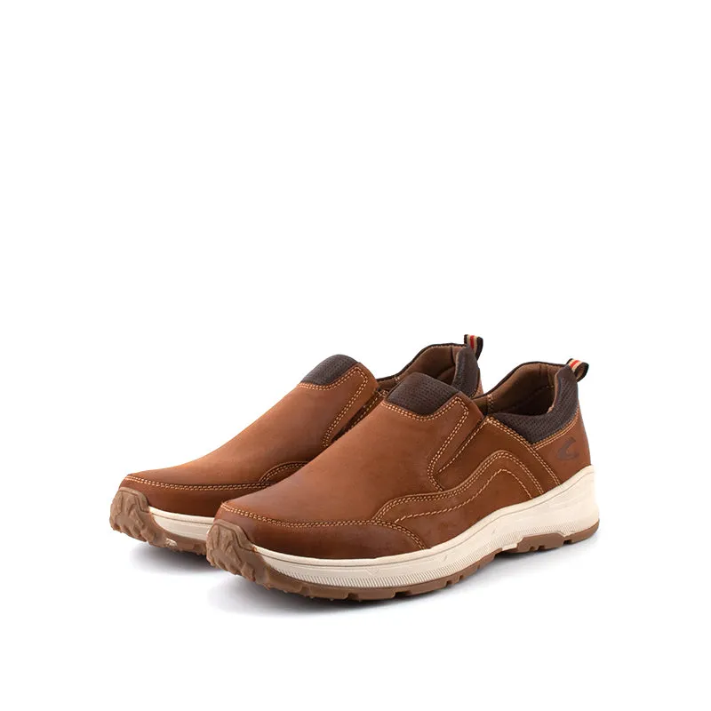 camel active Slip On Shoes With Stitch Detail Men Brown EDSON 852324-SO1-3