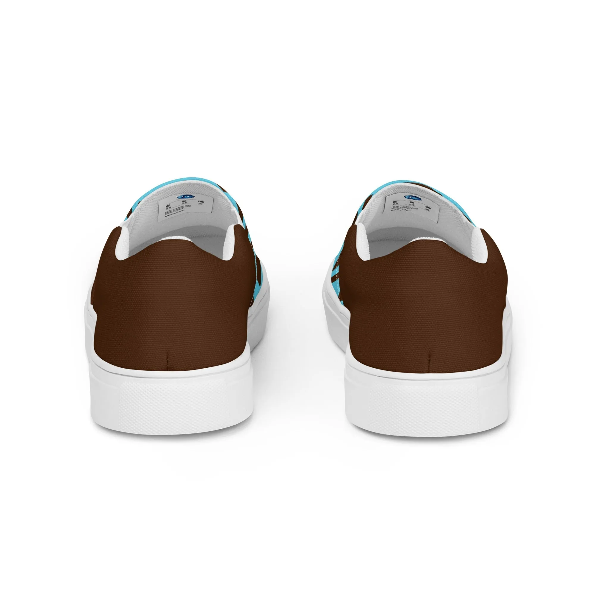 Chocolate Clouds men's slip-on canvas shoes