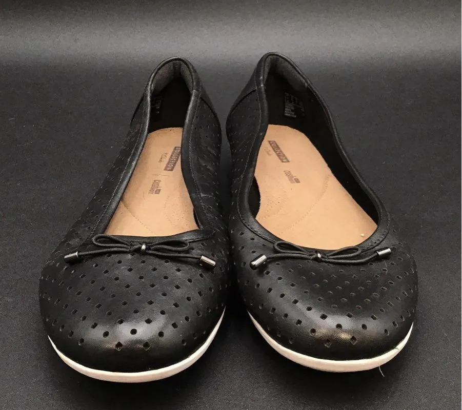 Clarks Women's Black Ballet Flats - Size 9.5W