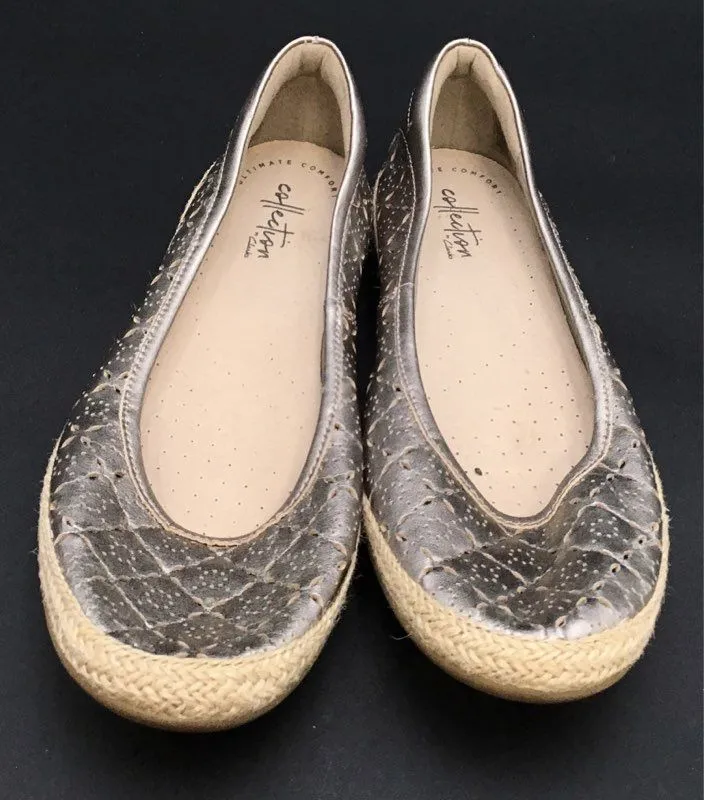 Collection By Clarks Women's Gold Ballet Flats - Size 8.5M