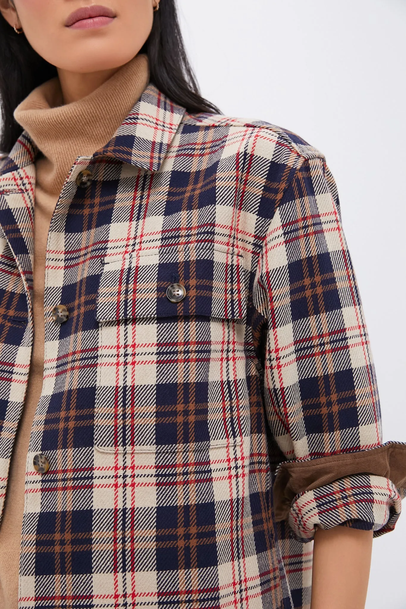 Cream Plaid Platt Ranch Jacket