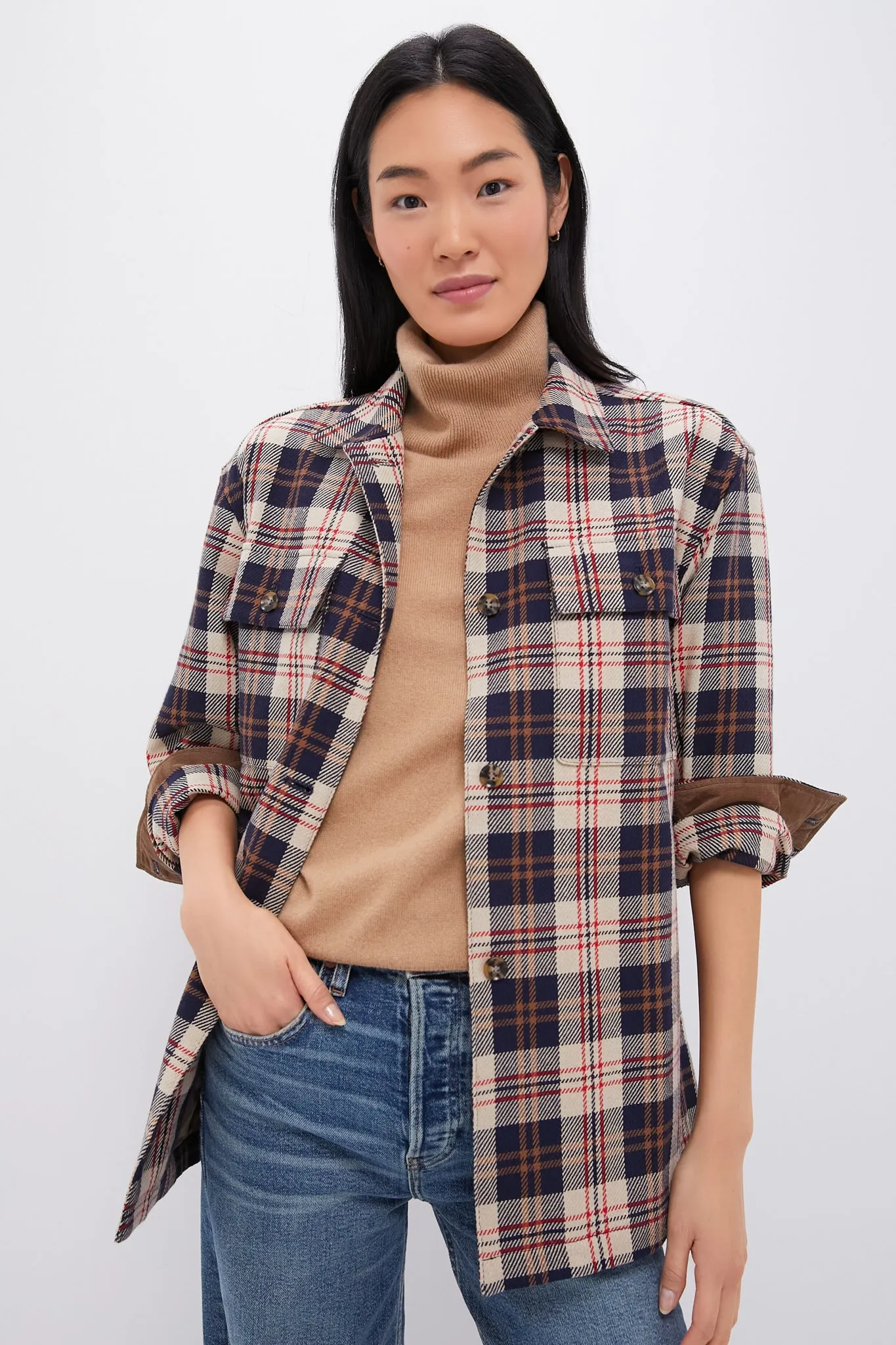 Cream Plaid Platt Ranch Jacket