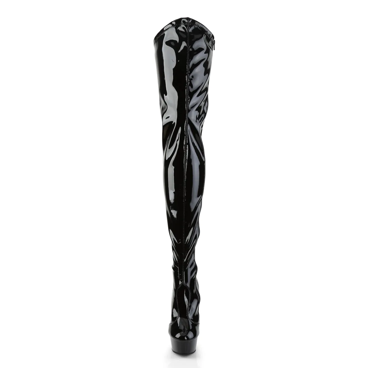 DELIGHT-4000 Pleaser Black Patent Sexy Platform Shoes (Pole Dancing Heels)