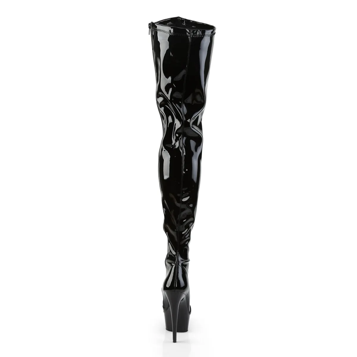 DELIGHT-4000 Pleaser Black Patent Sexy Platform Shoes (Pole Dancing Heels)