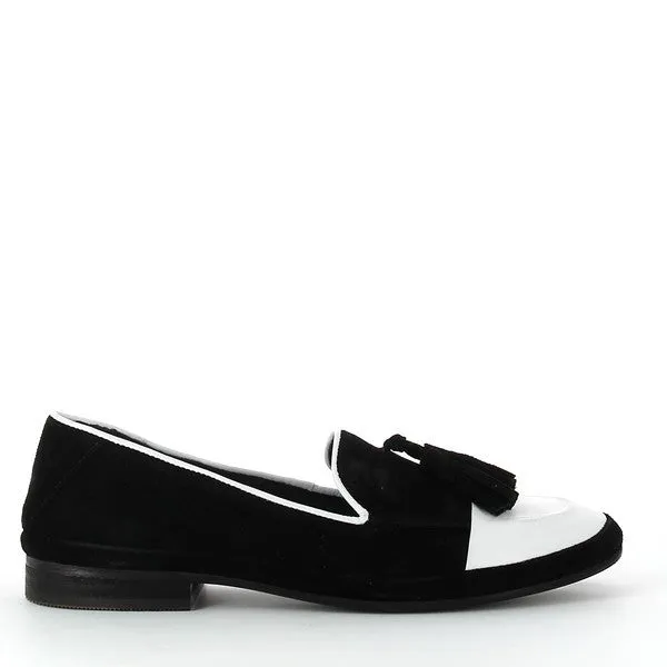 Felmini C244 Black & White Loafers