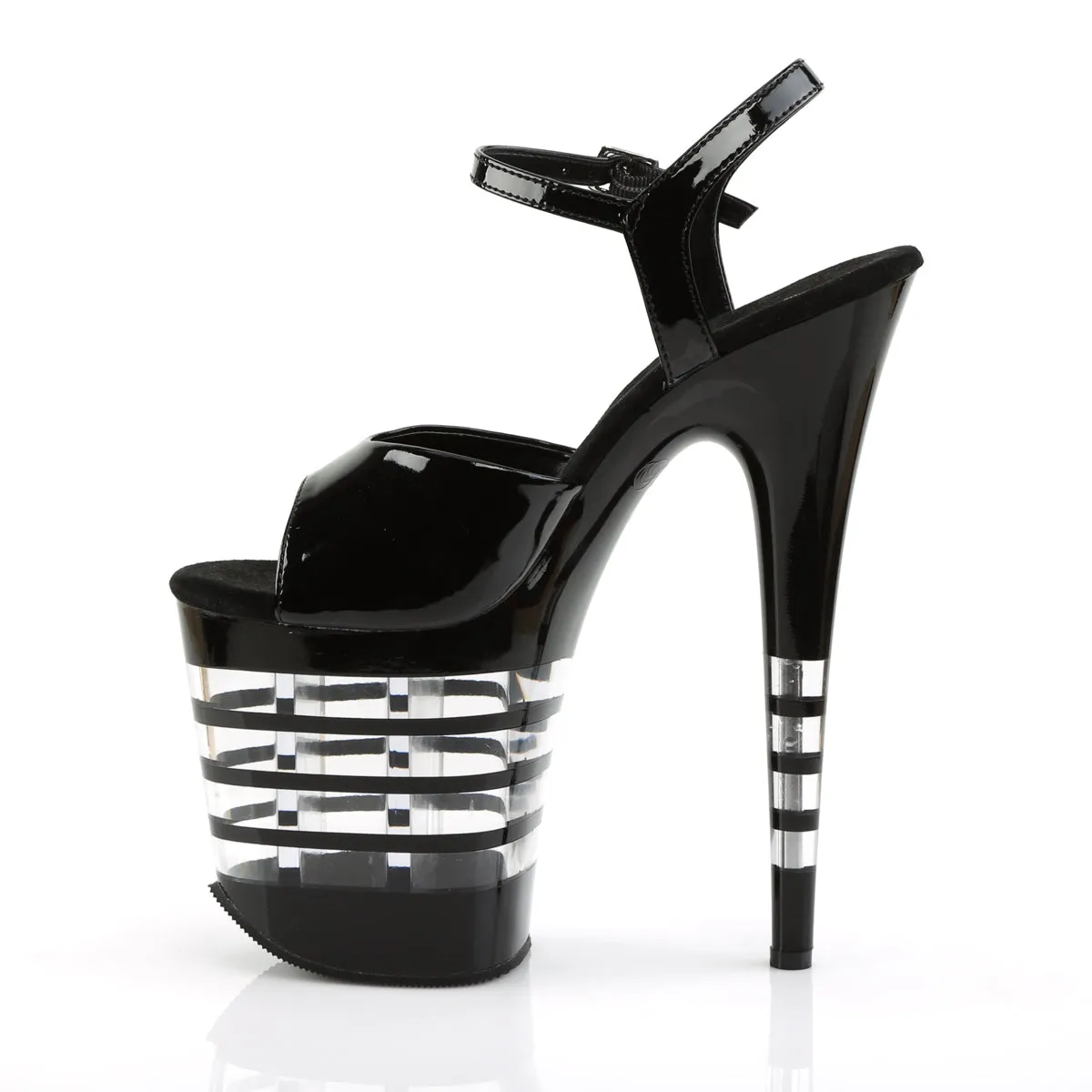 FLAMINGO-809LN Pleaser Black Patent Sexy Platform Shoes (Pole Dancing Heels)