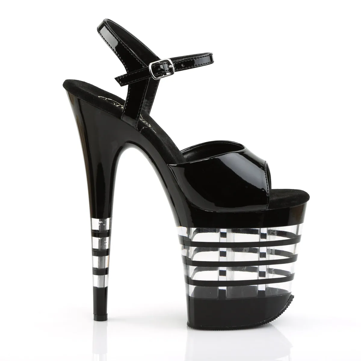 FLAMINGO-809LN Pleaser Black Patent Sexy Platform Shoes (Pole Dancing Heels)
