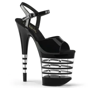 FLAMINGO-809LN Pleaser Black Patent Sexy Platform Shoes (Pole Dancing Heels)