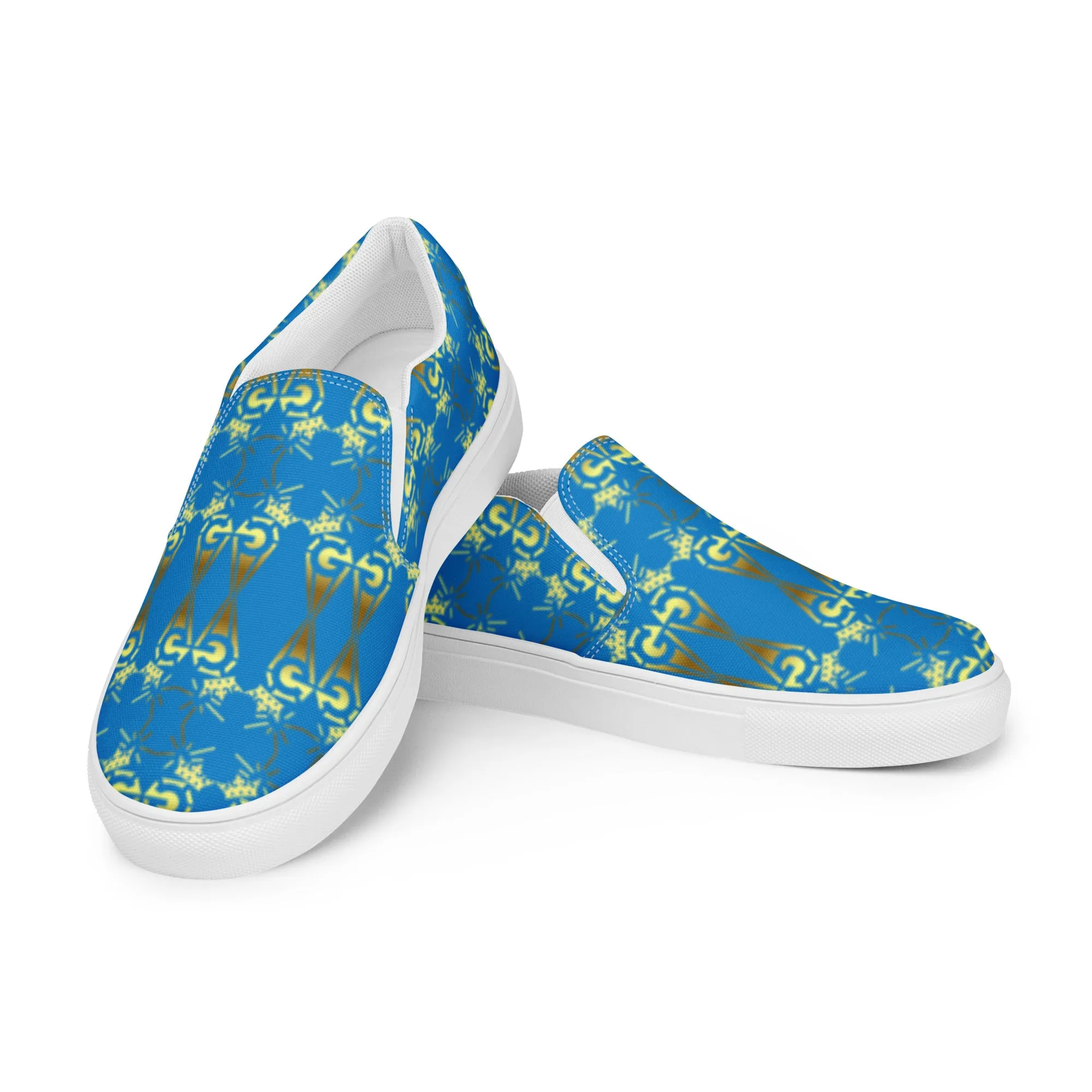 Glamire Women’s Slip-on Canvas Shoes Blue