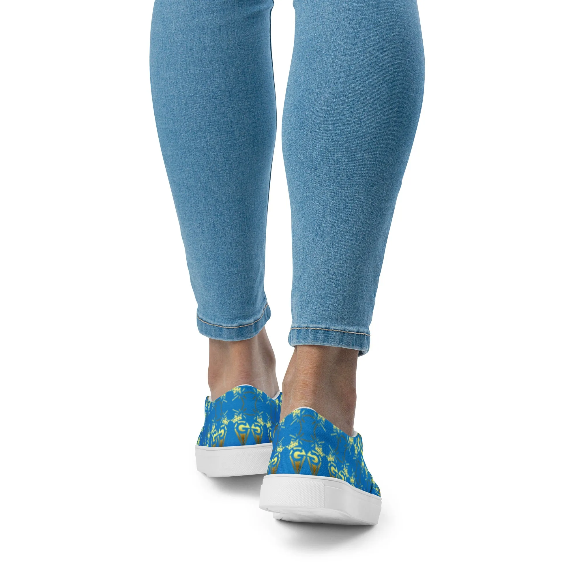 Glamire Women’s Slip-on Canvas Shoes Blue