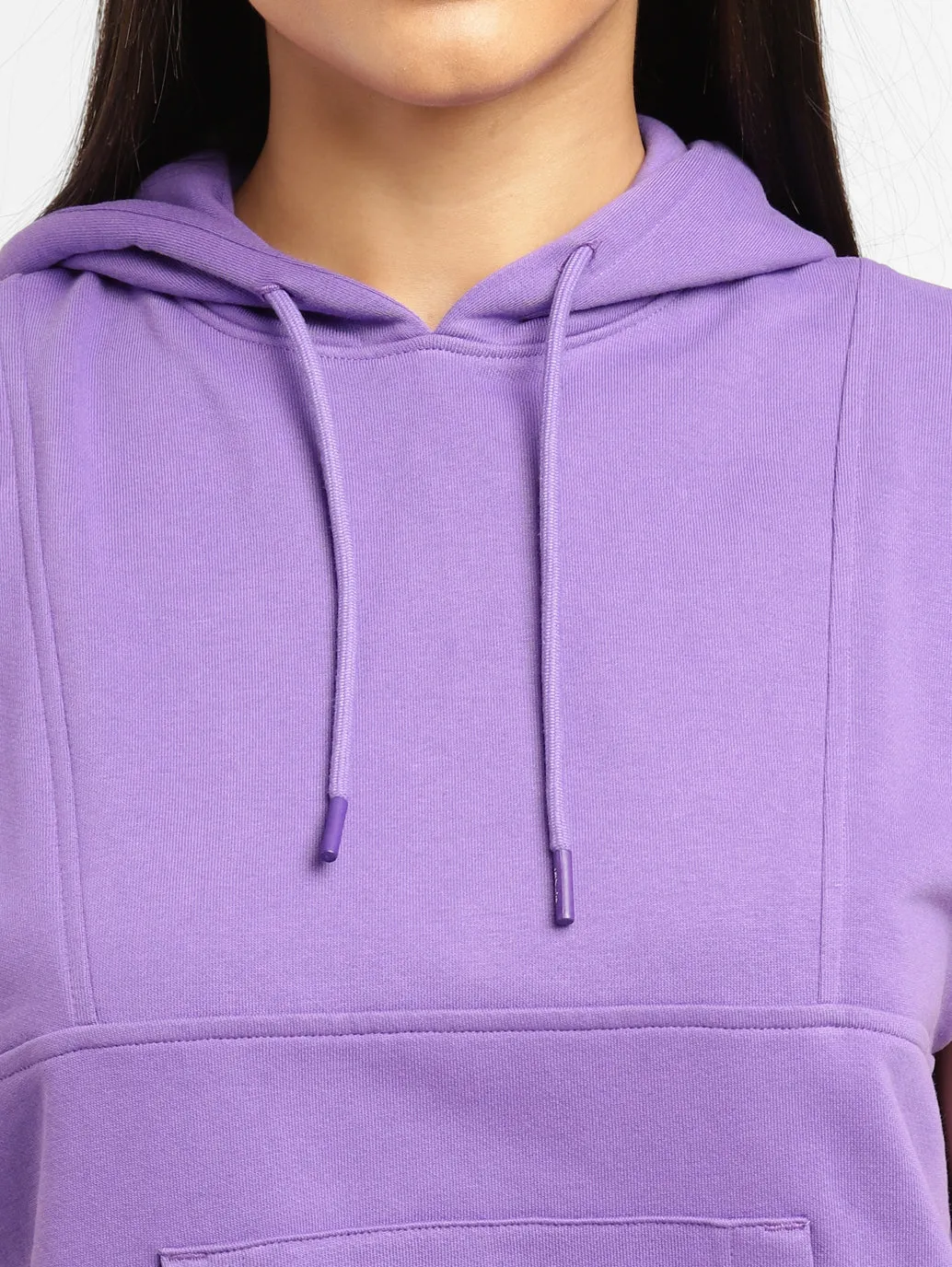 Levi's x Deepika Padukone Solid Purple Hooded Sweatshirt