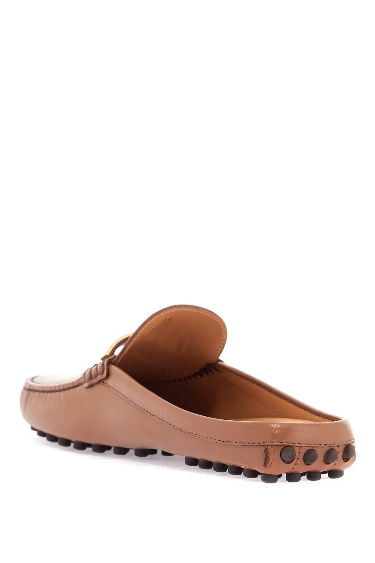 Metal-Detail Leather Loafers