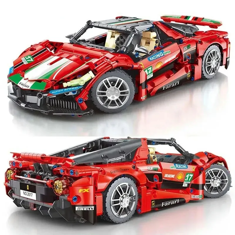 MOC Tech Classic Supercar Sports Racing Car Bricks Toy T2017
