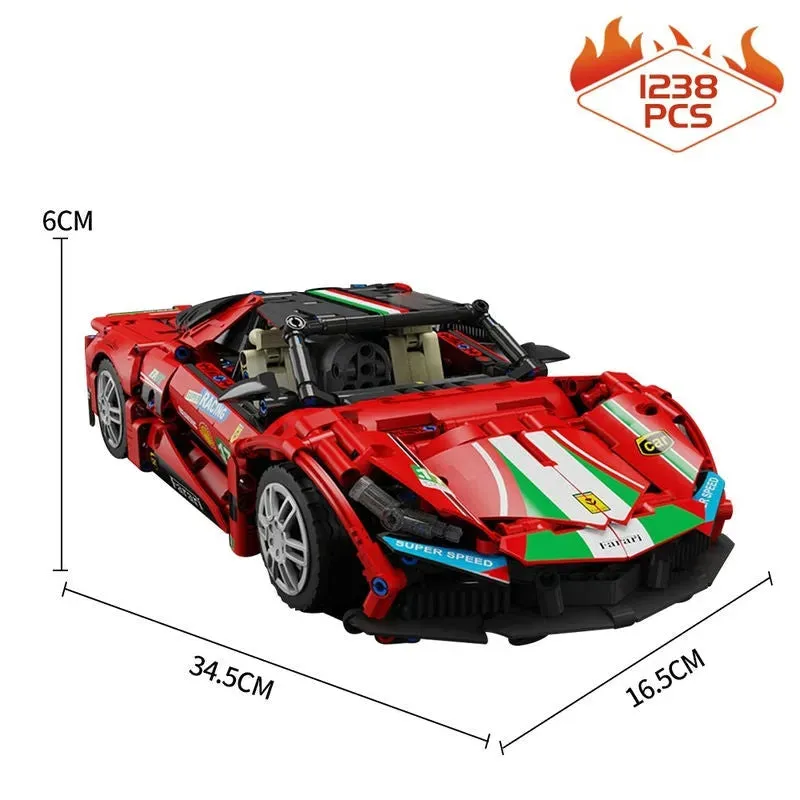 MOC Tech Classic Supercar Sports Racing Car Bricks Toy T2017