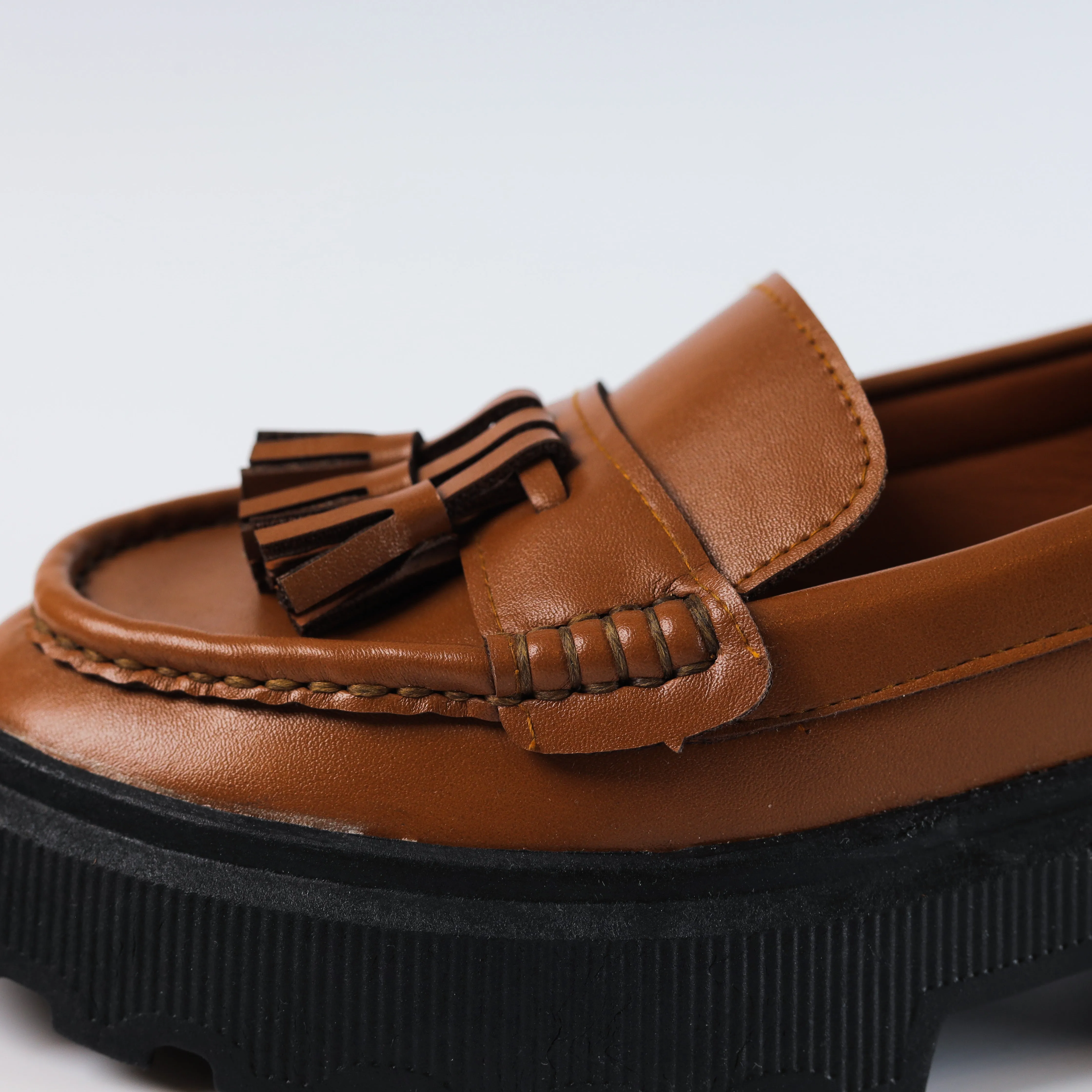Quality Leather Chunky Bells Loafers - Havan