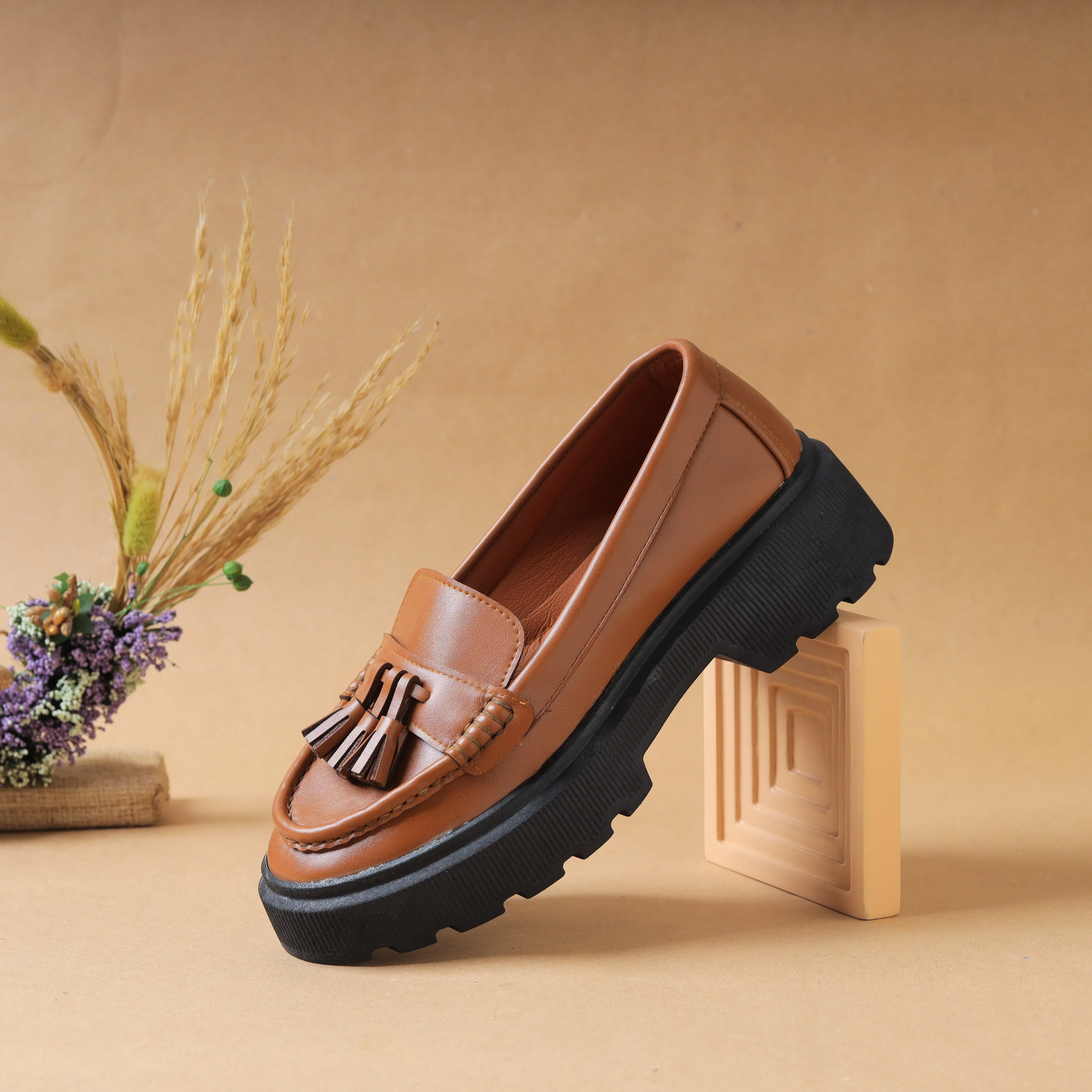 Quality Leather Chunky Bells Loafers - Havan