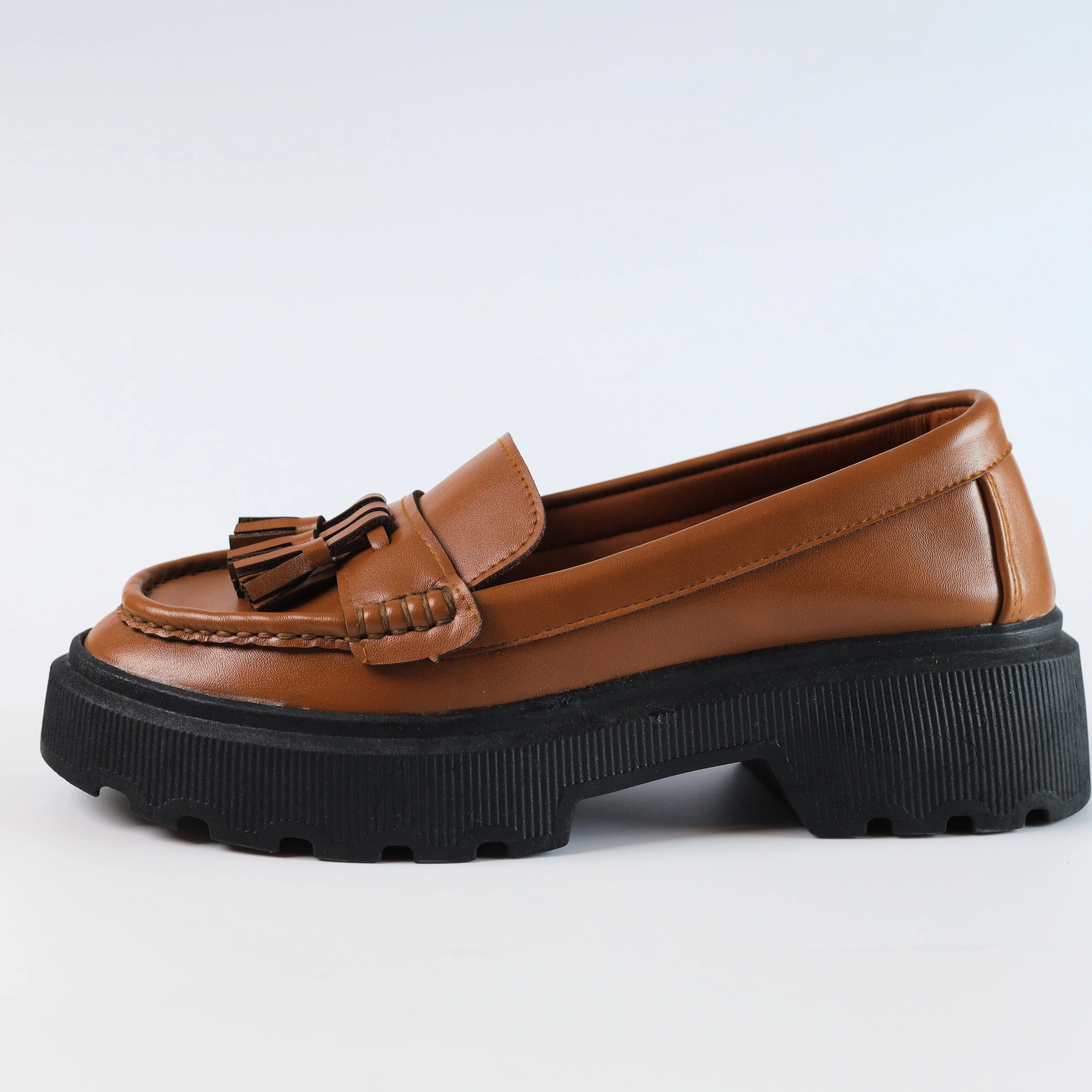 Quality Leather Chunky Bells Loafers - Havan