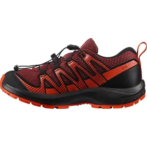 Salomon XA PRO V8 Trail Shoes, Madder Brown/Blk/Red Orange, 1 Little Kid