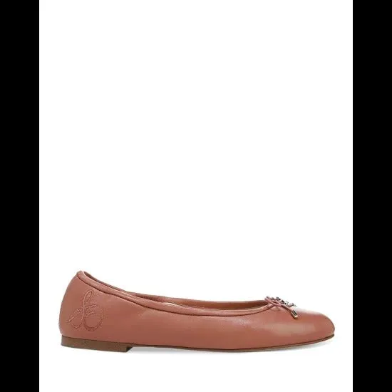 Sam Edelman Felicia Sienna Rose Slip On Rounded Toe Flexible Wide Ballet Flats