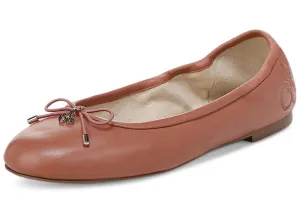 Sam Edelman Felicia Sienna Rose Slip On Rounded Toe Flexible Wide Ballet Flats