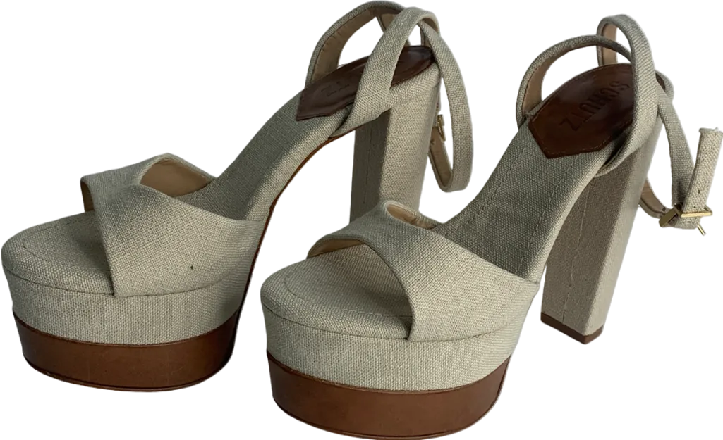 Schutz Beige Kaila Platform Heels UK 6.5 EU 39.5 👠