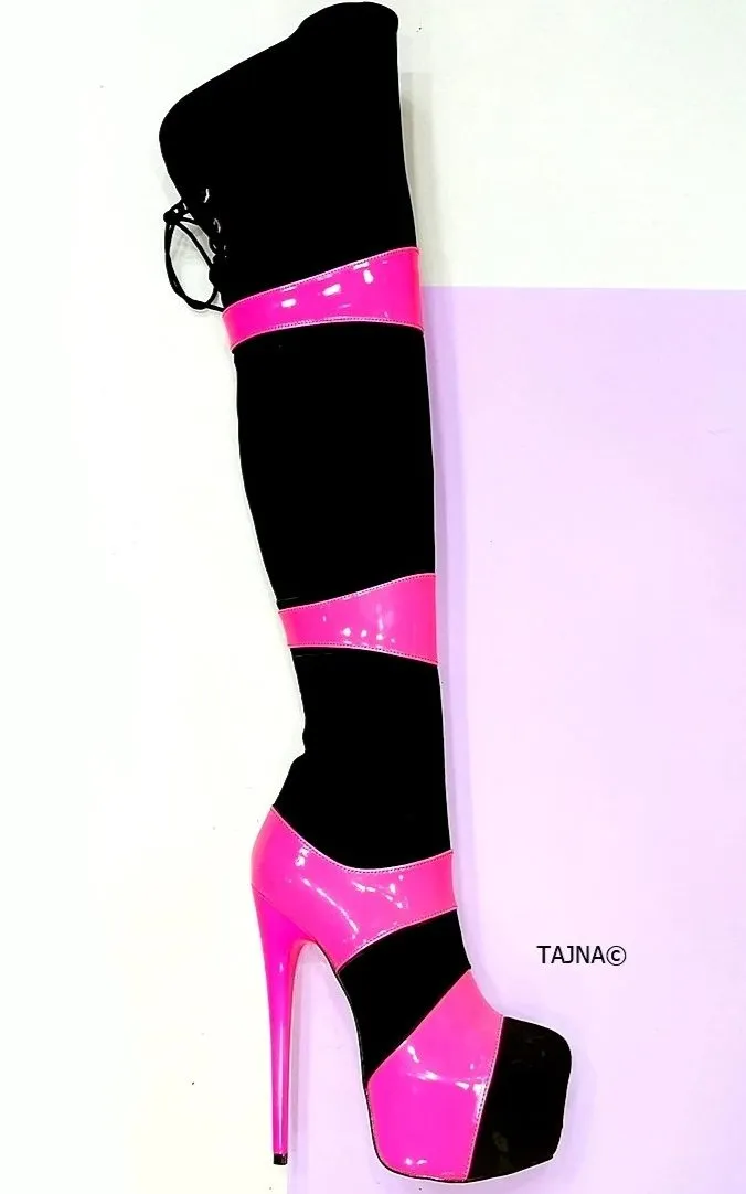 Sirius Double Colour High Heel Boots