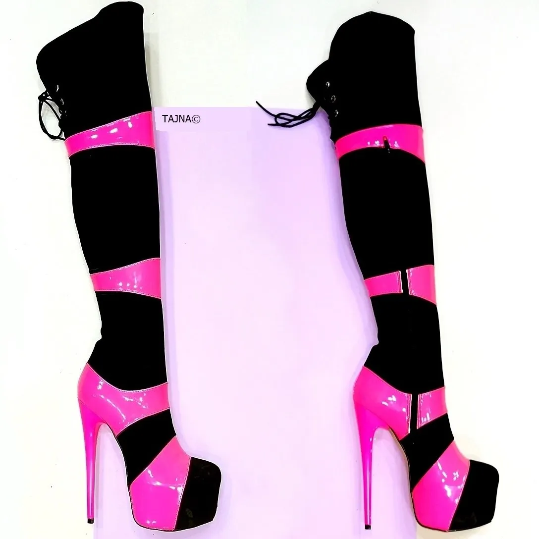 Sirius Double Colour High Heel Boots