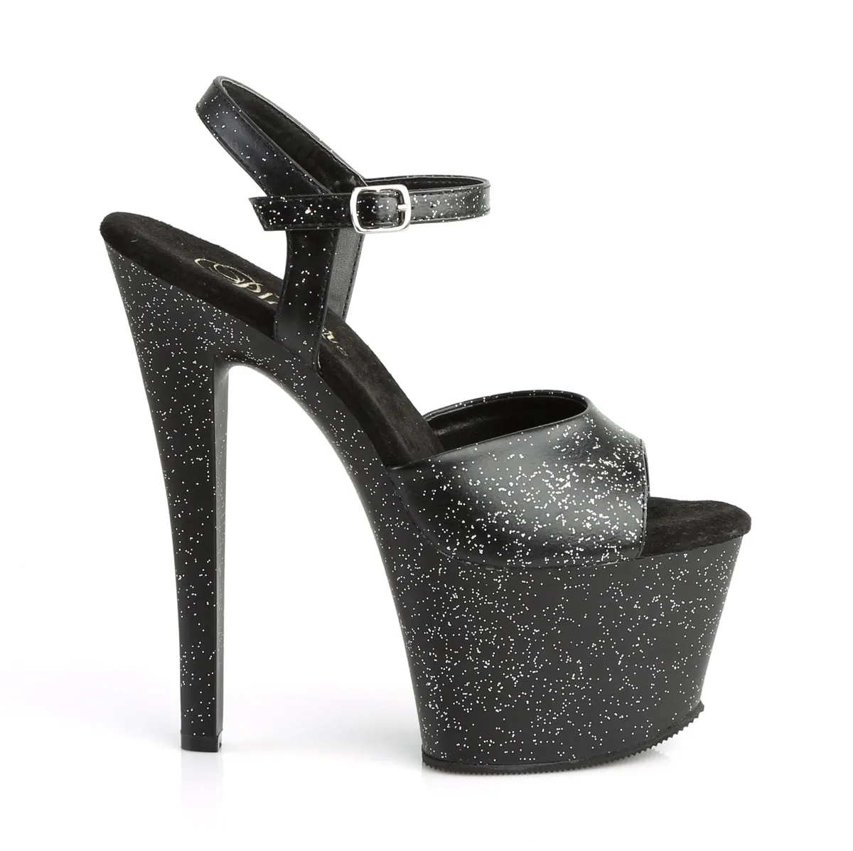 SKY-309MMG Pleaser Black Faux Leather Sexy Platform Shoes (Pole Dancing Heels)