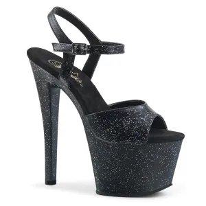 SKY-309MMG Pleaser Black Faux Leather Sexy Platform Shoes (Pole Dancing Heels)