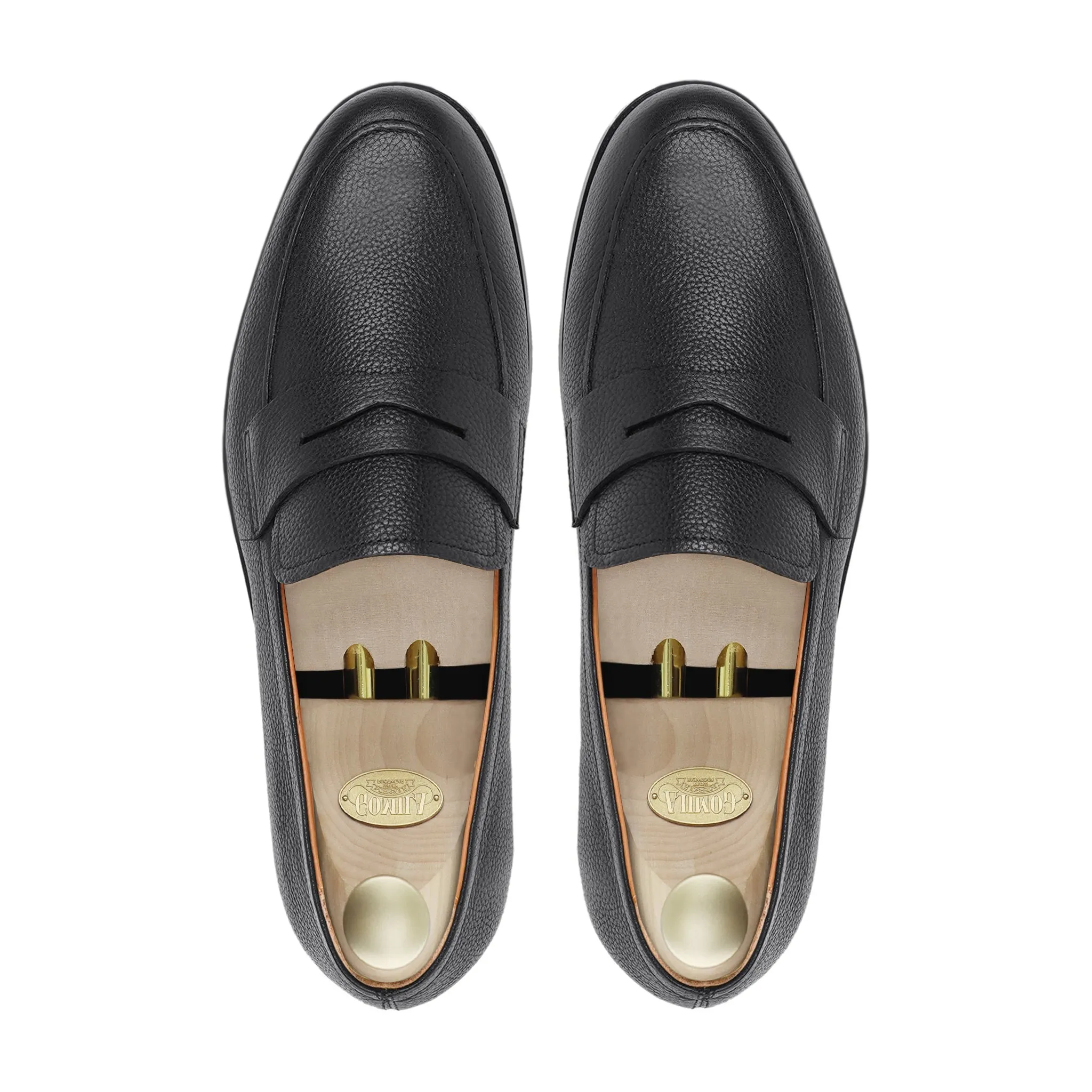 Smeaton - Men's Black Pebble Grain Leather Loafer