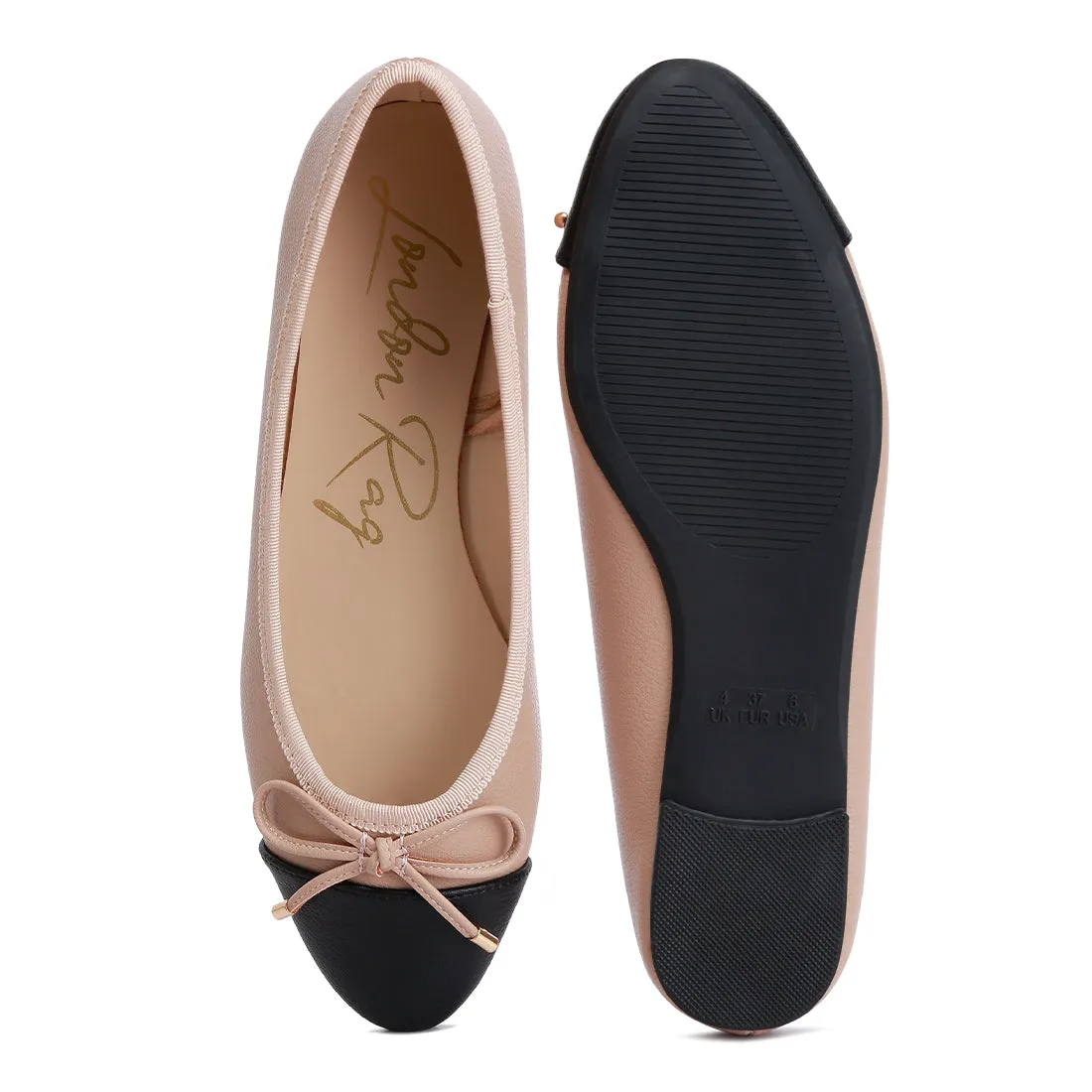 Two Tone Ballet Flats