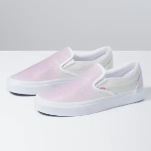 Vans Classic Slip On (UV Glitter) Pink/True White - Youth
