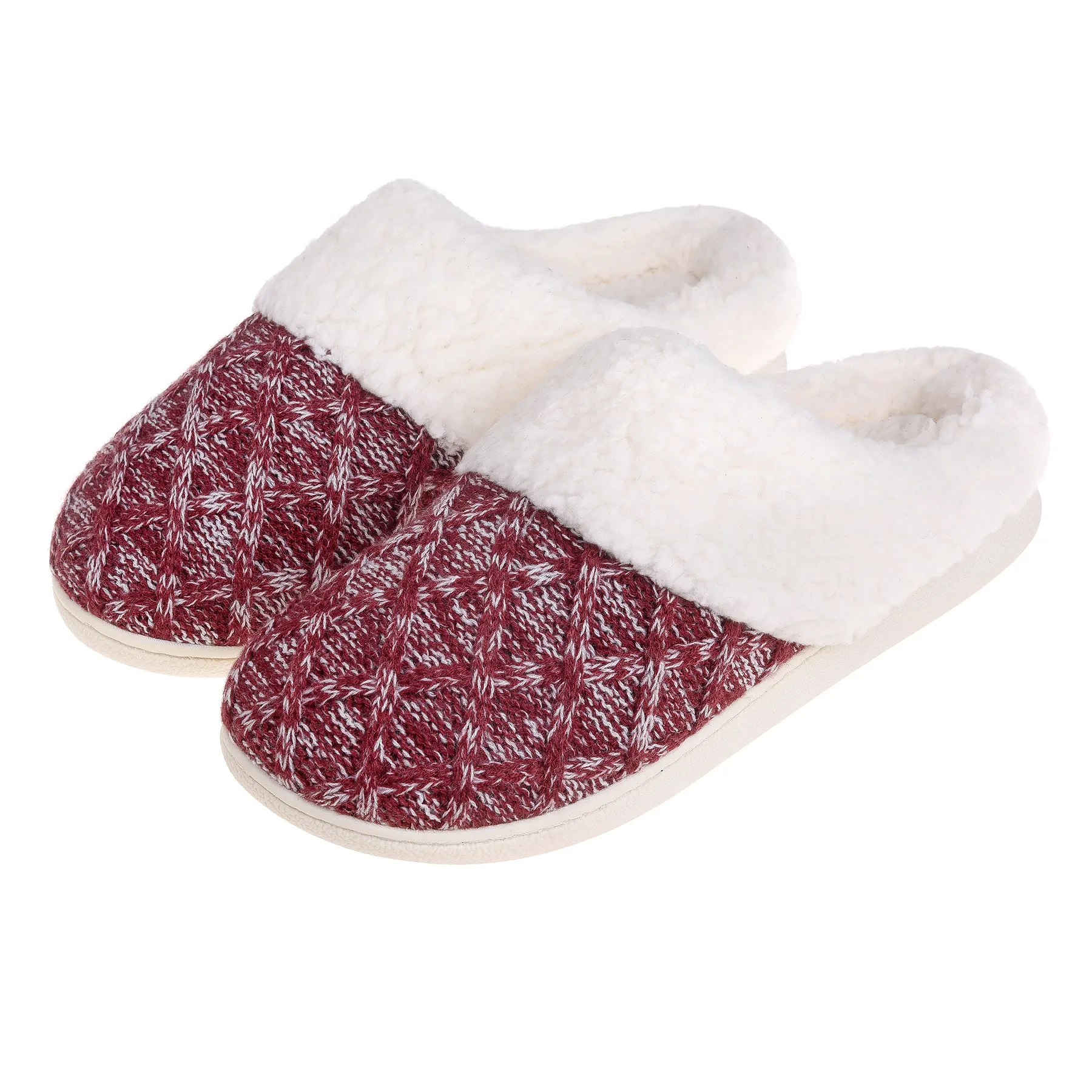 VONMAY Women's Comfy Slippers Fuzzy House Shoes Memory Foam Slip-on Indoor Outdoor