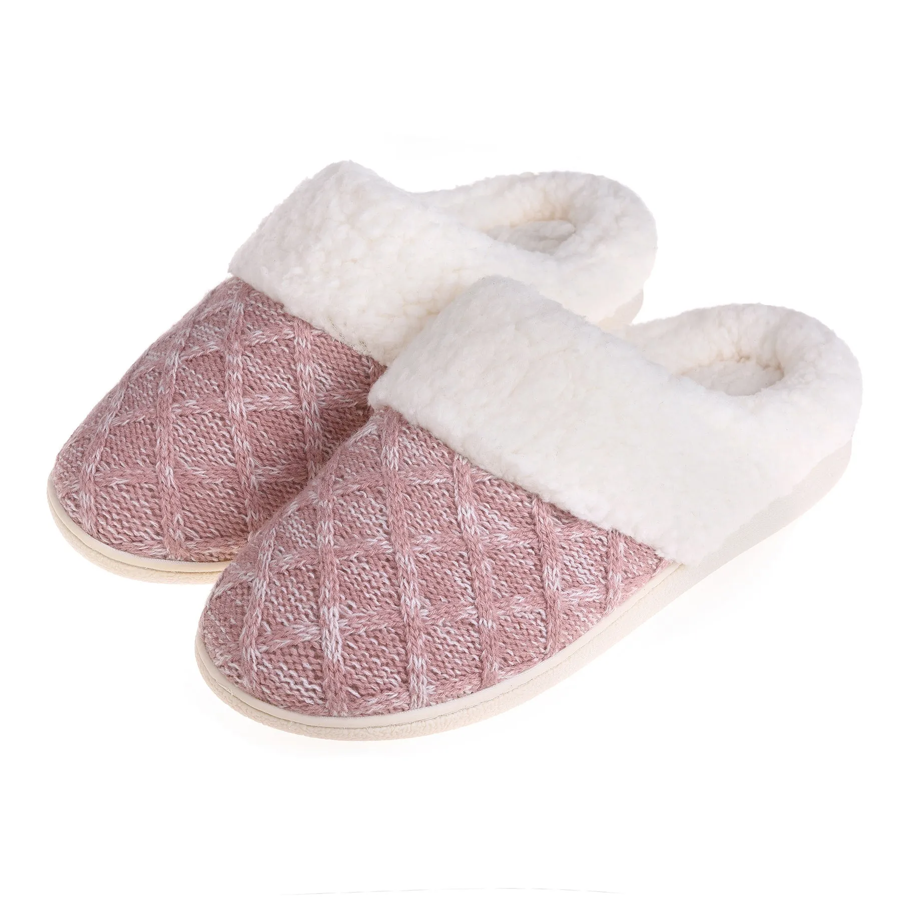 VONMAY Women's Comfy Slippers Fuzzy House Shoes Memory Foam Slip-on Indoor Outdoor