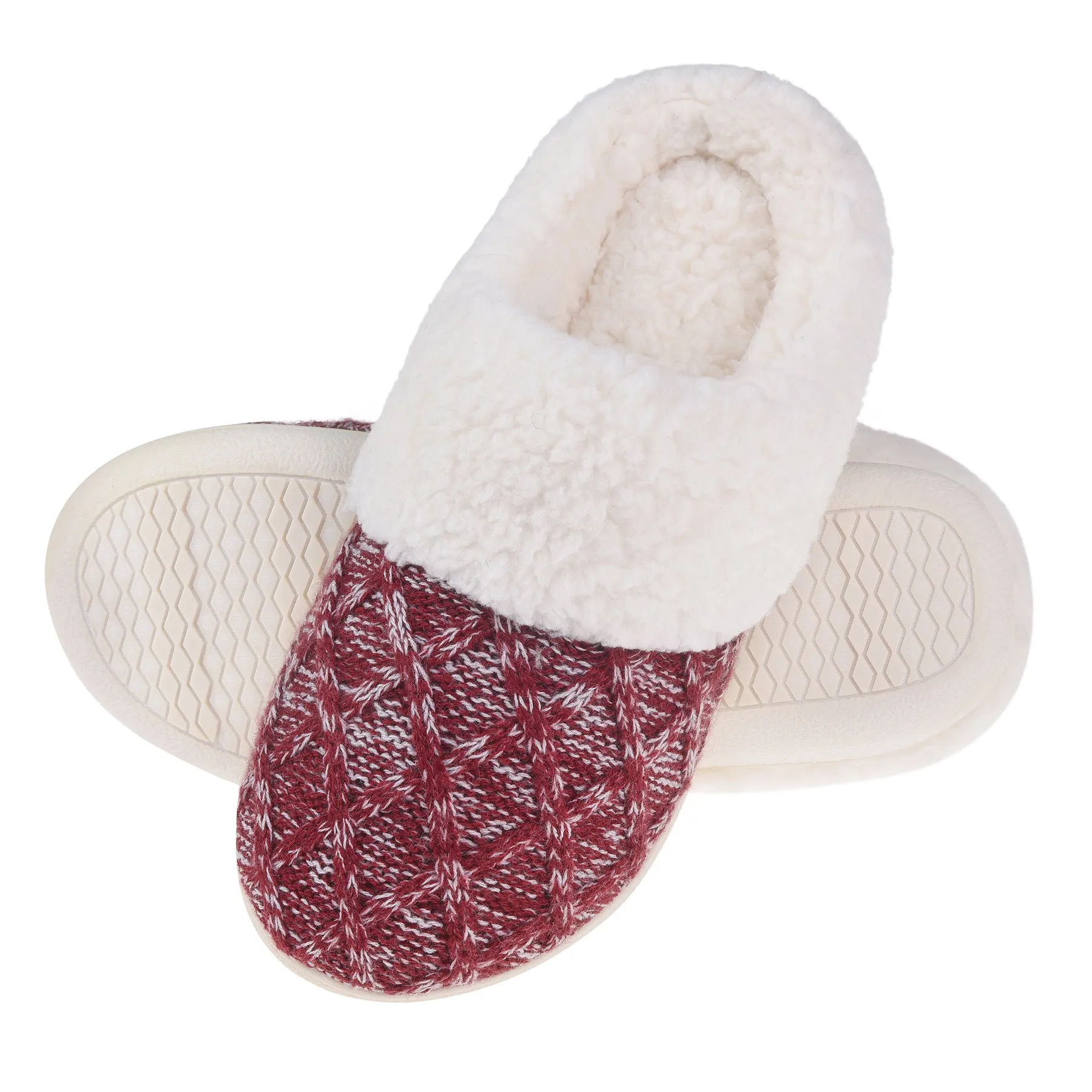 VONMAY Women's Comfy Slippers Fuzzy House Shoes Memory Foam Slip-on Indoor Outdoor