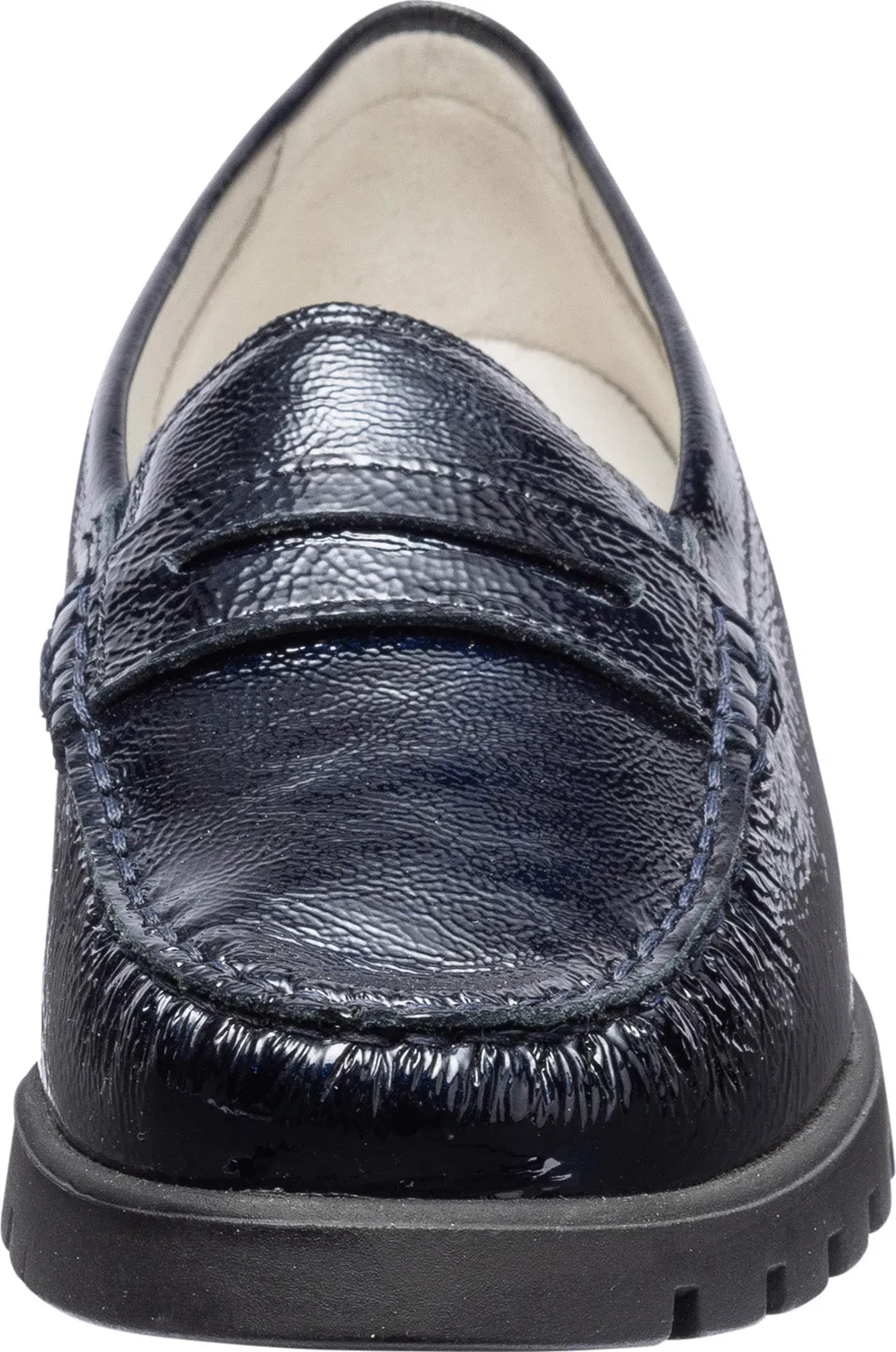 Waldlaufer Ladies Soft Crinkle Patent Loafer